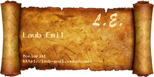 Laub Emil névjegykártya