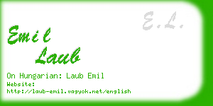 emil laub business card